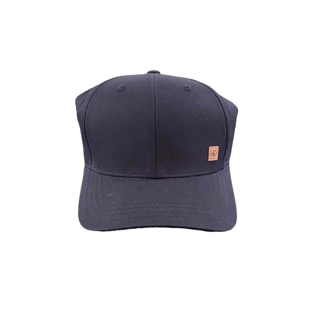 NWT PLAIN BLACK HAT FITTED L-XL TEN TREES ECO STRETCH LABEL NEVER BEEN WORN NEW!